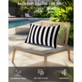 thumbnail image 4 of Pack of 4 Outdoor Lumbar Pillow Covers 11x16 Inch, Simple Black White Stripes Waterproof Throw Pillow Covers Set, Modern Stripes Indoor&Outdoor Decorative Cushion Cases for Patio Porch Car, 4 of 7