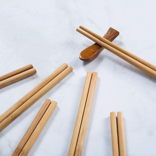 Baguettes de sushi réutilisables en bois de bambou - Boutique de la Cuisine