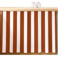 thumbnail image 2 of Burnt Orange Stripe Small Cabinet Curtains 10"W x 11"L, Farmhouse Striped Abstract Art Sink Skirt Dust-Proof Short Curtain for Bathroom Vanity Storage Cubby Desk, Self Adhesive Privacy Drapes, 2 of 9