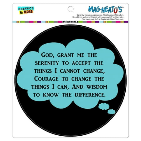 

Serenity Prayer Blue - Circle MAG-NEATO S(TM) Car/Refrigerator Magnet