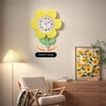 thumbnail image 2 of Unique Bargains 1pc Flower Design Colorful Numbers Wall Clock 15" x 12" x 2.8" Yellow, 2 of 5