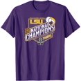 thumbnail image 1 of LSU Tigers Baseball National Champs 2025 MCWS Base T-Shirt Violet - Noir - 3TG, 1 of 2
