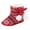 Red, variant on Odeerbi 2025 Babies First Walkers Winter Toddler Baby Boys Girls Christmas Pattern Bow Thicken Velvet Snow Boots