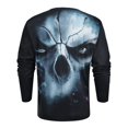 thumbnail image 4 of Camiseta informal holgada de cuello redondo con estampado de manga larga para hombre, blusa tipo túnica, 4 of 8