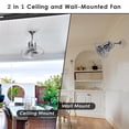 thumbnail image 5 of Matthews Fan Company KC-CR Kaye 13” Polished Chrome Wall Mount/Ceiling Fan with 3 Blades, Wall Control, Damp Rated, 5 of 9
