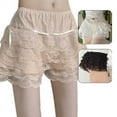 thumbnail image 2 of Women Sweet Bloomers Tiered Ruffle Lace Underpants Cute Bowknot Safety Shorts, 2 of 17
