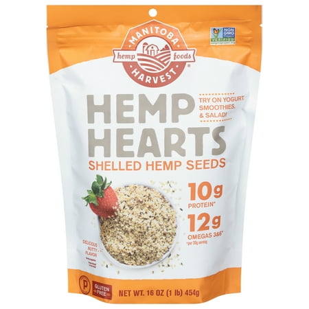 Manitoba Harvest Shelled Hemp Hearts 16 oz (Pack Of 6)