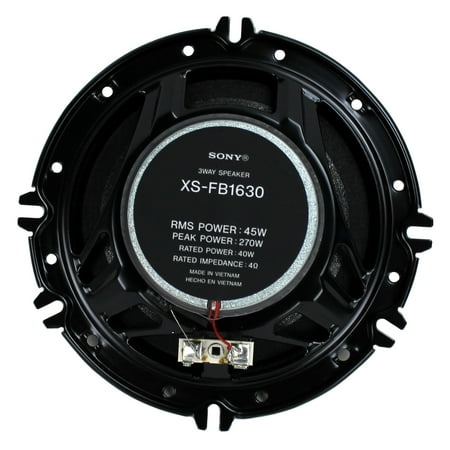 Sony - 6-1/2" 3-Way Car Speakers with Mica Reinforced Cellular (MRC) Cones (Pair) - Black/Graphite