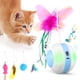 thumbnail image 1 of Pelota interactiva para gatos partykindom, juguete para jugar con gatitos, con plumas, divertida pelota eléctrica (azul y blanca), 1 of 6
