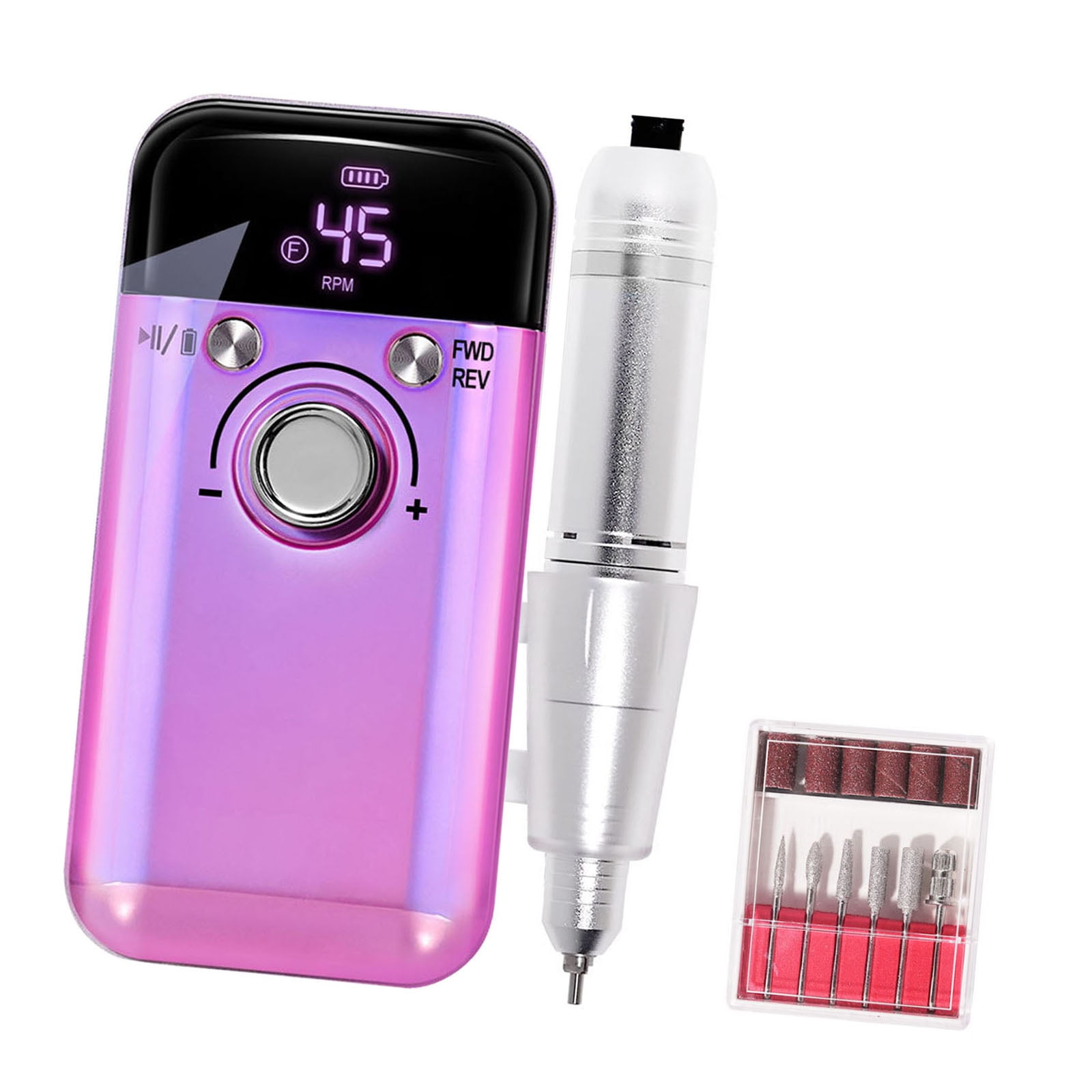 45000rpm Nails Drill Electric Nails Drill Machine Manicures Tool Low Noise Nails File Drill Set for Salon Household Use