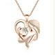 thumbnail image 2 of Collar para madre e hija, plata de ley 925, collares con colgante para mamá, te mantienen en mi corazón, joyas de oro rosa para mujer, regalo del día de la madre, 2 of 4