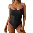 thumbnail image 3 of Jsaierl One Piece Swimsuits for Women Tummy Control Push Up Built in Bra Bathaing Suits Seamless Spaghetti Strap Slimming Swimwear, 3 of 7