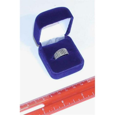 Rings 1 Box - Deluxe Blue Velvet Ring Box 1 Inch X 1 7/8 X 1 3/8 Inch
