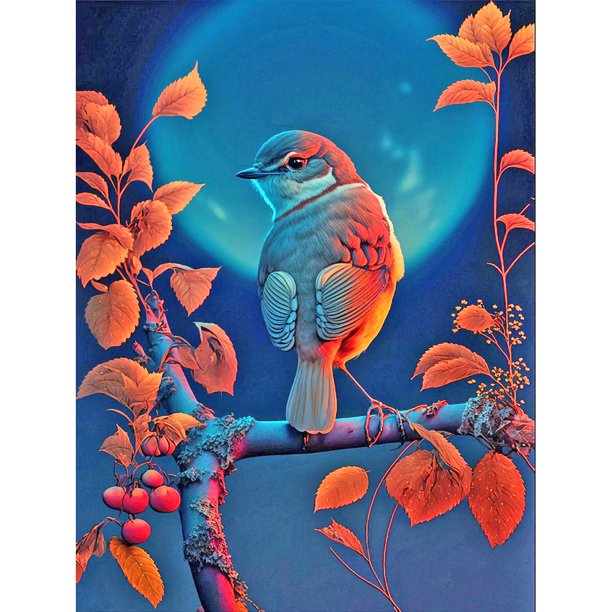 Cuadros Decorativos 5D bricolaje ronda completa taladro diamante pintura pájaro Kit arte decoración del hogar (B6102) DQrwqpou Nuevos Originales