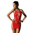 thumbnail image 1 of WZXFASHION New Fashion Sexy Women Fishnet Rhinestone Lingerie Backless Underwear Nightdress Intimates Red One Size, 1 of 4