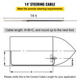 thumbnail image 3 of Boat Rotary Steering System Outboard Kit 14 Foot SS13714 Marine With 13" Wheel, 3 of 9