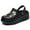 Black, variant on Womens Platform Clogs 2 in High Heels Mules Gardener Platform with Casual Clogs Black 38