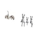 thumbnail image 5 of Figuras de cerámica de familia de elefantes y conejos, esculturas de animales, adornos coleccionables para el hogar, estanterías, escritorios, ,, 5 of 8