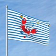 thumbnail image 2 of Kll Red Funny Crab On Blue Stripe Flag 4x6 Ft Parade Party Flag Outdoor Flag Decorative Flag Banner Flags Garden Flag Home House Flags, 2 of 7