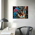 thumbnail image 4 of Orinice cat Canvas Wall Art Prints, Flower Cats Painting Artwork Pictures Print Canvas Wall Decor, Wall Art for Living Room Bedroom Office Decor20''X16'' 16x12in, 4 of 6