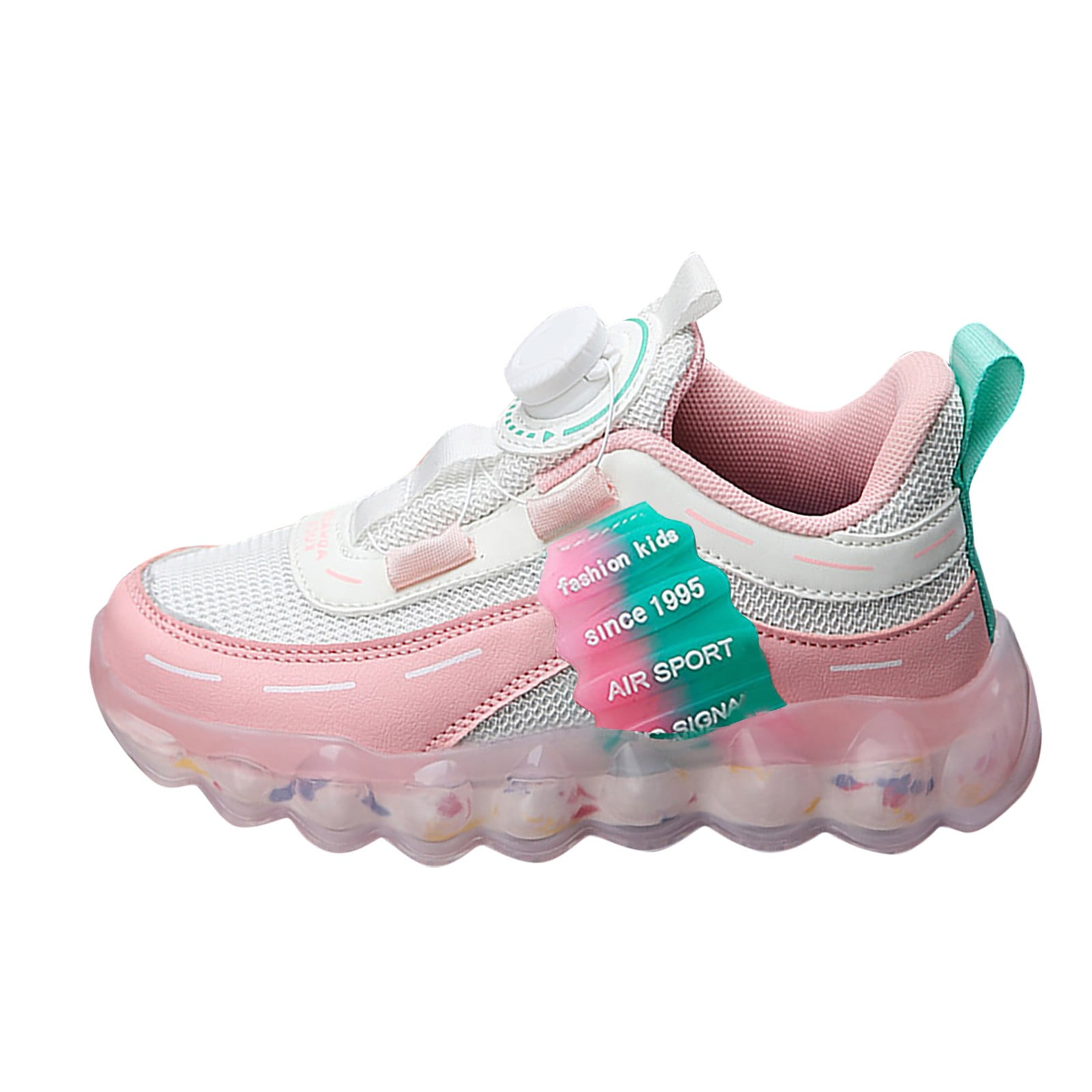 nsendm Girls Shoes Big Kid Girls Sneaker Size 1 Toddler Boys Trendy Breathable Mesh Light Up Running Shoes with Assorted Sneaker for Girls Size 5