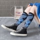 thumbnail image 5 of Fotbe Black And Blue Lightning Dragon Calcetas Divertidas Estampadas para Hombre y Mujer, Calcetas de Algodón hasta la Rodilla para Caminar, Correr, Enfermería y Embarazo, 5 of 6