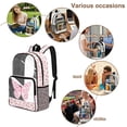 thumbnail image 5 of SEANATIVE Kids See Through Backpack Clear Transparent Bag School Bookbag Stylish Daypack PVC Rucksacks for Elementary Middle High School Student, Butterfly Leopard Print Pink, 5 of 7
