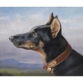 thumbnail image 3 of Carl Reichert 17x15 Black Modern Framed Museum Art Print Titled - Portrait of a Doberman (1916), 3 of 5