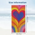 thumbnail image 3 of PHYHOO Retro Heart Printed Microfiber Sand Free Pool Towel Lightweight Oversized Quick Dry Absorbent Compact Travel Must Have for The Swimming Summer Essentials 30x60in, 3 of 8