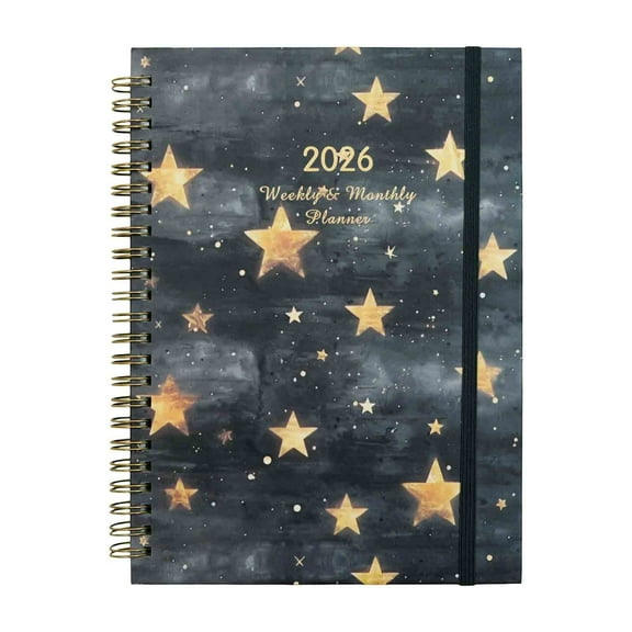 LiUMX 2026 Weekly & Monthly Planner | Hardcover with Front & Back Pockets | 6.5" x 8.5" | Goal-Setting Pages & Monthly Labels | Portable for Daily Planning & Time Management