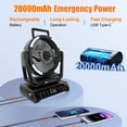 thumbnail image 2 of Ventilador de Camping AYAMAYA Recargable 20000mAh con Luz y Control Remoto, 2 of 8