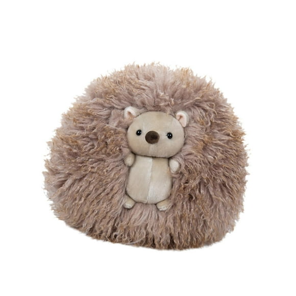 Erizo de peluche, juguete de peluche, muñeco de peluche, decoración para dormitorio, erizo tierno marrón