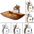 thumbnail image 1 of Kraus C-GVR-210-RE-10ORB Rectangular Glass Vessel Sink with Waterfall Faucet, Gold - Oil Rubbed Bronze, 1 of 1