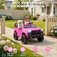 thumbnail image 6 of iYofe 24V 2 Seater Ride On Truck Toy, Licensed Chevrolet Silverado, Ride On Car w/ Remote, 4 Wheel Suspension, Bluetooth, Pink, 6 of 9