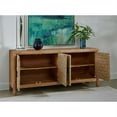 thumbnail image 4 of Treasure Trove Augustine Brown & Jute Four Door Wood Credenza, 4 of 8