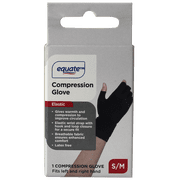 Equate Compression Glove, Black, Small/Medium, Unisex