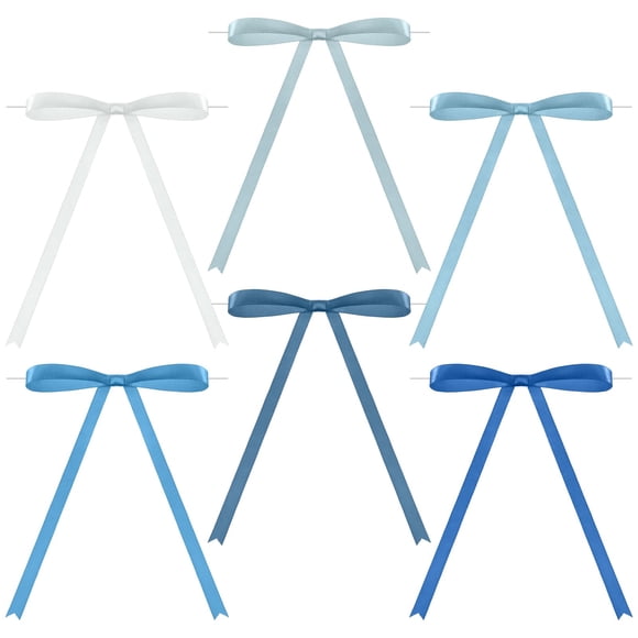 Lazos de satén azul Canlierr de 12 x 18 cm, 72 unidades