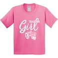 thumbnail image 3 of Inktastic Tractor Girl Youth T-Shirt, 3 of 5