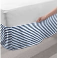 thumbnail image 2 of Ambesonne Multi-color Striped Gathered Microfiber Bed Skirt, Queen, 2 of 2