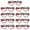 Black/Red, variant on 9PK Men Women Multifocus No Line Progressive Reading Glasses Multifocal Readers
