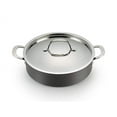 thumbnail image 2 of Lagostina Nera Hard Anodized Nonstick 5-Quart Casserole with Hammered Stainless Steel Lid, Gray, 2 of 5