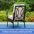 thumbnail image 5 of Summit Living Set of 2 Outdoor Patio Dining Chairs with Seat & Back Cushions, Wicker Outdoor Lounge Chair, Black & Beige, 5 of 7