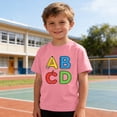 thumbnail image 6 of Babcutegg Shirts for Kid Boys Back to School Wear Casual Fashion Crew Neck Pullover Boys Summer Uniform Pink Size 4 T, 6 of 9