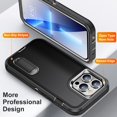 thumbnail image 4 of Funda protectora de armadura pesada a prueba de golpes para iPhone 13 14 Pro Max 11 12 Pro Max 6 6s 7 8 Plus SE 2022 X Xs XR, funda trasera con soporte de Metal, 4 of 4