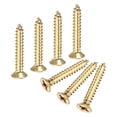 thumbnail image 1 of Uxcell Paquete de 50 Tornillos de Madera, M3 x 20mm Cabeza Plana Phillips de Latón, 1 of 6