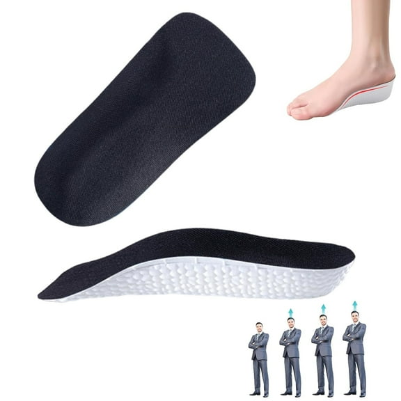 1 Pair Arch Support Insoles,1.4In Orthopedic High Insole,Height Increase Insoles,Flat Feet,Foot Pain Relief (Black)