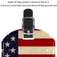 thumbnail image 4 of Square 2Pack PU Leather Retro American Flag Cruise Luggage Tag with Privacy Cover and Name ID Tag for Travel Handbags Backpacks Luggage Tags, 4 of 6