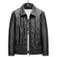 thumbnail image 2 of Autumn Men's Lapel Leather Jacket Korean Men's PU Washed Leather Coat Plus Size Leather Jacket Men, 2 of 5