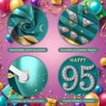 thumbnail image 4 of Decorated Happy 95 Birthday Banner Teal Gold 95th Birthday Display Sparkling Balloon Design 95 Backdrop for 95th Birthday Party Senior Celebration Family Gathering, 4 of 9