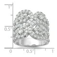 thumbnail image 2 of 925 Sterling Silver Polished Cubic Zirconia Ring Size 7 Ring for Women, 2 of 2